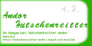 andor hutschenreitter business card